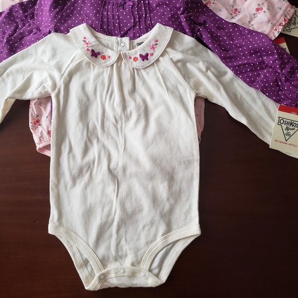 6 Oshkosh B'gosh long sleeve bodysuits - Picture 2 of 7